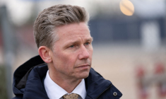 Le ministère suédois de la Défense, Pal Jonson, à Riga (Lettonie), le 7 février 2025 ( AFP / GINTS IVUSKANS )