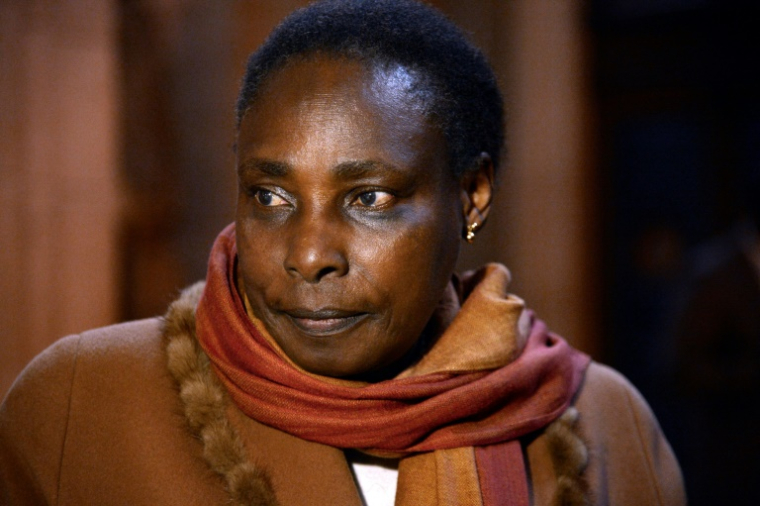 Agathe Habyarimana, veuve de l'ancien président rwandais Juvénal Habyarimana, le 30 avril 2020 à Paris ( AFP / Bertrand GUAY )