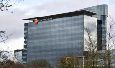 Le siège de GSK à Londres, le 2 février 2022. ( AFP / JUSTIN TALLIS )