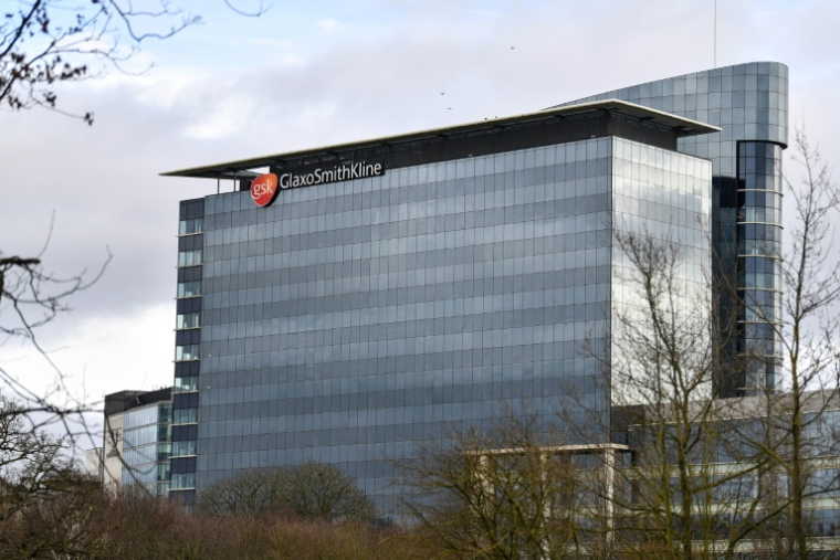 Le siège de GSK à Londres, le 2 février 2022. ( AFP / JUSTIN TALLIS )