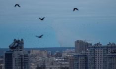 Frappe russe à la roquette et au drone à Kiev