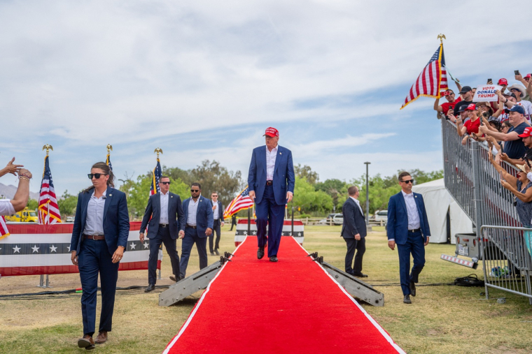 Donald Trump, lors d'un rassemblement le 9 juin 2024 à Las Vegas, Nevada