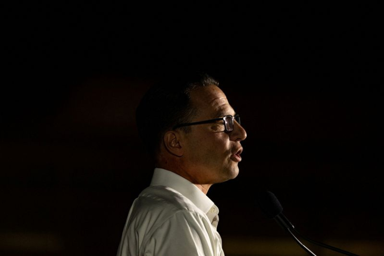 Rassemblement pour les candidats démocrates Josh Shapiro et John Fetterman