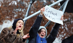 Manifestation contre l'extrémisme de droite et pour la protection de la démocratie, à Berlin