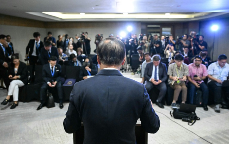 Conférence de presse à l'issue de la réunion des ministres des Affaires étrangères de l'Asean  à Kuala Lumpur le 22 décembre 2025 ( AFP / MOHD RASFAN )