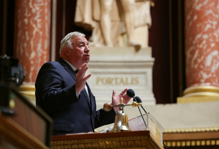 Gérard Larcher à Paris, le 2 octobre 2023. ( AFP / THOMAS SAMSON )