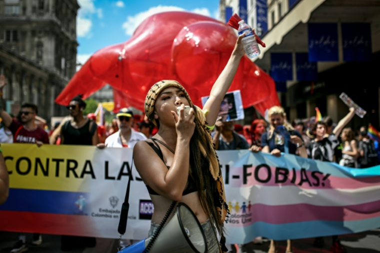 Marche des fiertés à Paris le 28 juin 2025 ( AFP / Julie SEBADELHA )