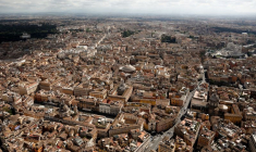 Vue aérienne de Rome, à la veille des funérailles du pape François