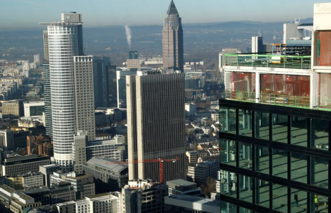 Des gratte-ciel au centre de Francfort, en Allemagne