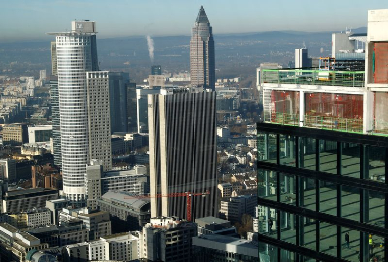 Des gratte-ciel au centre de Francfort, en Allemagne