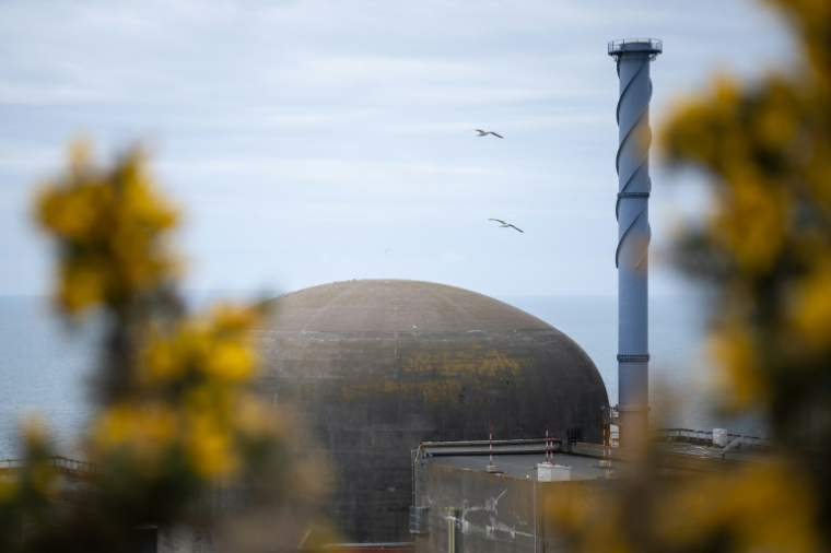 L'EPR de Flamanville, dans la Manche, le 26 avril 2024 ( AFP / Lou BENOIST )