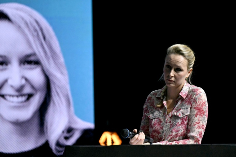 La députée européenne Marion Maréchal, le 24 juin 2025 à Paris ( AFP / Julie SEBADELHA )