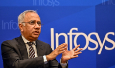 Salil Parekh à Bangalore, en Inde, le 16 janvier 2025. ( AFP / IDREES MOHAMMED )