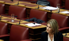 Photo d'archives de la députée Eva Kaili au Parlement d'Athènes