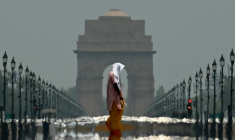 Vague de chaleur à New Delhi, le 13 juin 2025 ( AFP / Arun SANKAR )