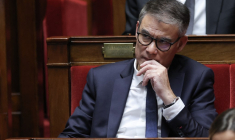 Olivier Faure à Paris, le 8 octobre 2024. ( AFP / THOMAS SAMSON )