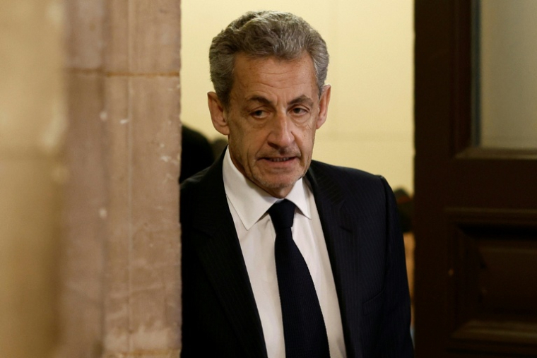 L'ex-président français Nicolas Sarkozy, le 7 avril 2026 au palais de justice de Paris ( AFP / Kenzo TRIBOUILLARD )