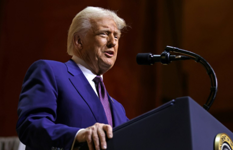 Le président américain Donald Trump, le 20 février 2025 à Washington ( AFP / Samuel Corum )