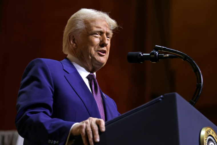 Le président américain Donald Trump, le 20 février 2025 à Washington ( AFP / Samuel Corum )