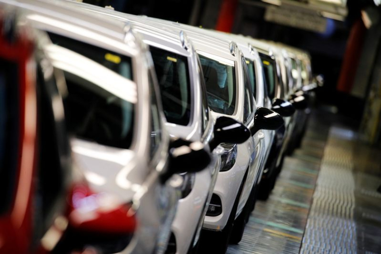 Une chaîne de production de l'usine Vauxhall au Royaume-Uni
