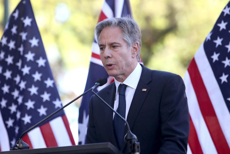 Antony Blinken à Brisbane, en Australie, le 29 juillet. ( AFP / PAT HOELSCHER )