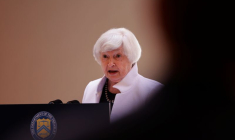 La secrétaire américaine au Trésor, Janet Yellen, tient une conférence de presse à Marrakech, au Maroc