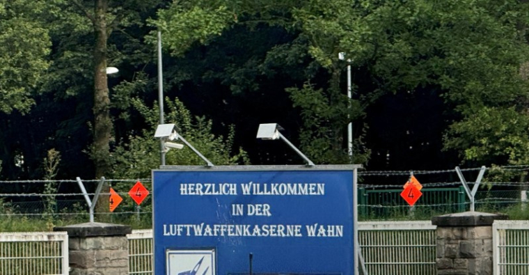 Vue de la base militaire allemande de Cologne-Wahn