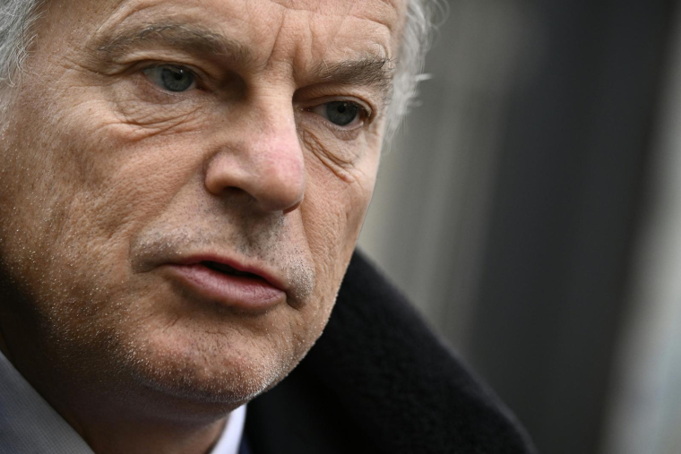 Fabien Roussel à Saint-Denis, en banlieue parisienne, le 17 novembre 2023. ( AFP / JULIEN DE ROSA )