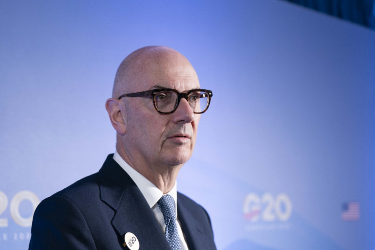 Roland Lescure à Asheville, aux États-Unis, le 31 août 2026. ( AFP / ALLISON JOYCE )
