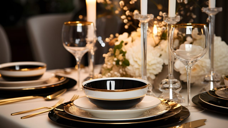 (Crédits photo : Adobe Stock - Table de fêtes dressée au restaurant pour le repas du réveillon)