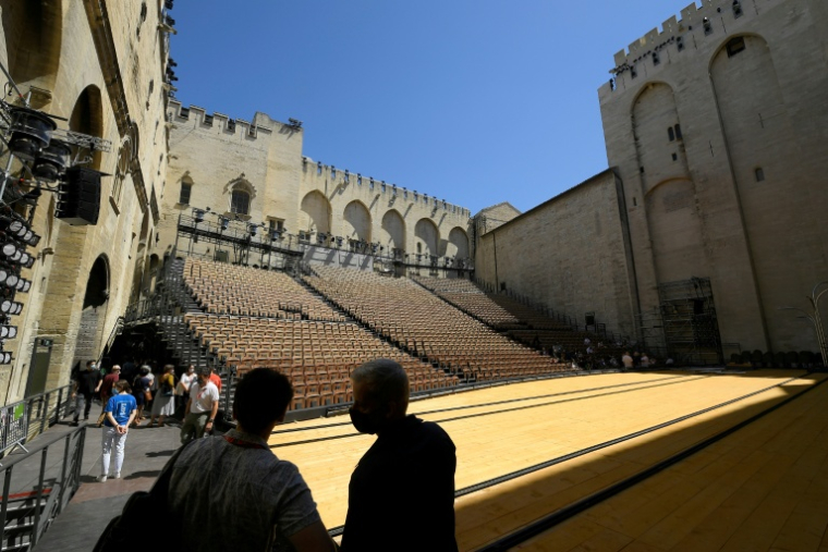 La cour d'honneur du Palais des papes à Avignon, le 5 juillet 2021 ( AFP / Nicolas TUCAT )