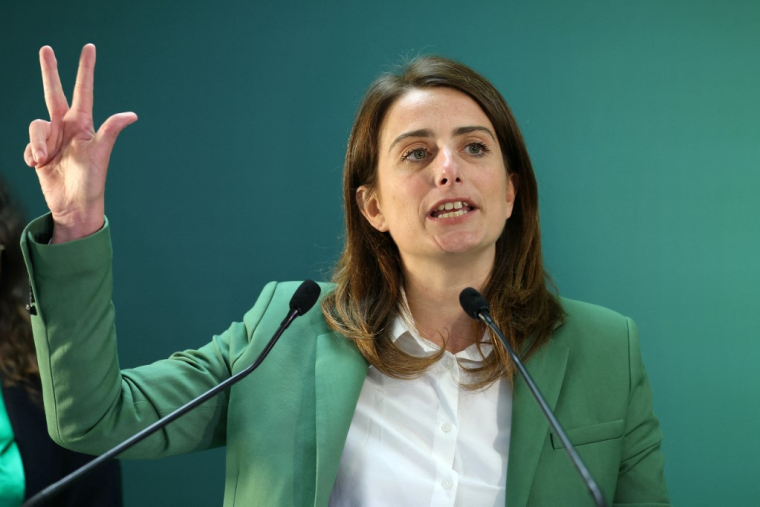 Marine Tondelier, le 7 juillet 2024, à Paris ( AFP / ALAIN JOCARD )