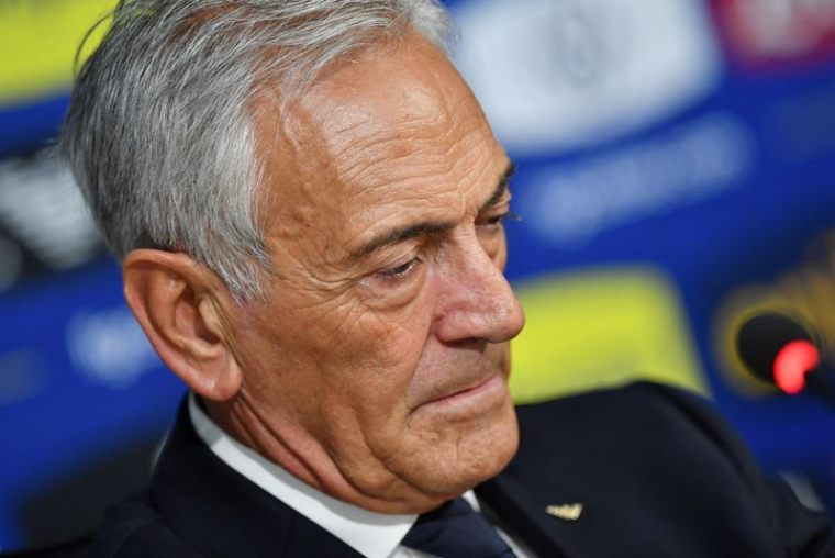 Le Président de la fédération italienne de football, Gabriele Gravina