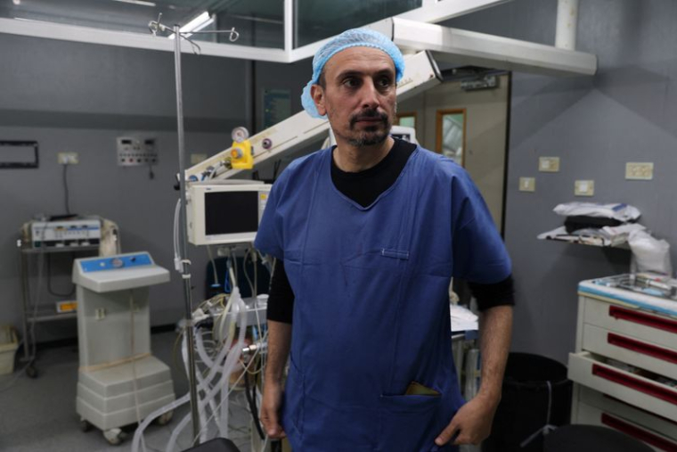 Un médecin palestinien à l’hôpital européen de Gaza, à Khan Younis