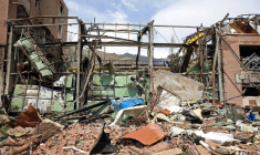 Un bâtiment de l'université Shahid Beheshti détruit après une frappe, le 4 avril 2026 à Téhéran  ( AFP / - )