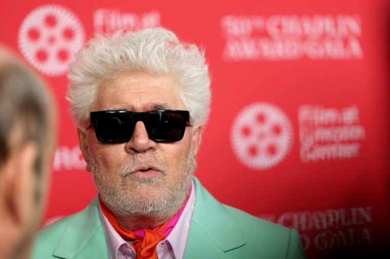 Le réalisateur espagnol Pedro Almodovar, le 28 avril 2025 à New York ( GETTY IMAGES NORTH AMERICA / Michael loccisano )