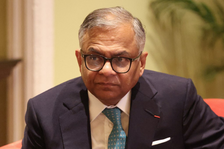 Natarajan Chandrasekaran à Bombay, en Inde, le 18 février 2026. ( AFP / LUDOVIC MARIN )