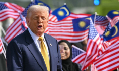 Donald Trump, en Malaisie, le 27 octobre 2025 ( AFP / ANDREW CABALLERO-REYNOLDS )