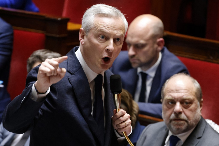 Bruno Le Maire, le 7 mai 2024, à l'Assemblée nationale ( AFP / LUDOVIC MARIN )