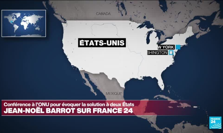 Jean-Noël Barrot sur France 24 : "La solution à deux États est en danger de mort"