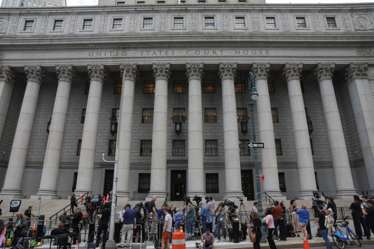 Vue du tribunal des États-Unis à Manhattan