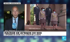 À Pretoria, une réunion entre Emmanuel Macron et son homologue sud-africain centrée sur covid-19
