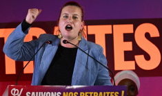 Mathilde Panot à Chevilly-Larue, le 15 mars 2023. ( AFP / EMMANUEL DUNAND )