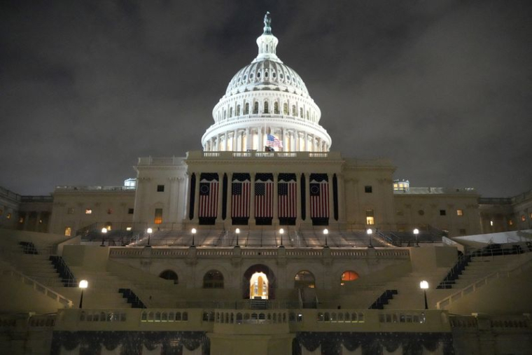 Le Capitole, la veille de l'investiture de Donald Trump