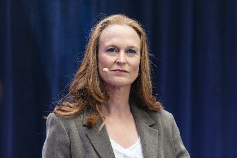 La députée Ensemble Pour la Republique Violette Spillebout participe à un débat à Lille, dans le Nord, le 4 mars 2026 ( AFP / Sameer Al-DOUMY )