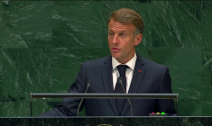 Face à "la loi de la jungle", Macron appelle à se "tenir droit" aux côtés de l'ONU
