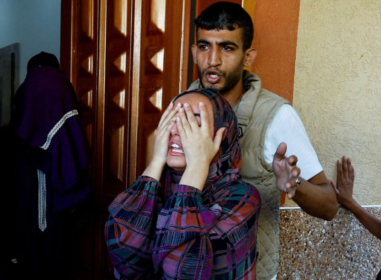 Funérailles d'une famille palestinienne