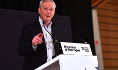 Bruno Le Maire à Bayonne, le 22 mars 2024. ( AFP / GAIZKA IROZ )