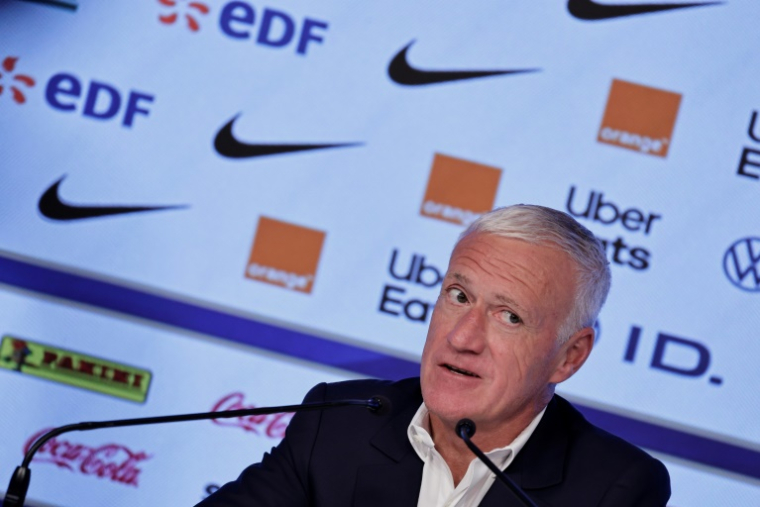 Le sélectionneur de l'équipe de France de football Didier Deschamps, le 21 mai 2025 à Paris ( AFP / STEPHANE DE SAKUTIN )