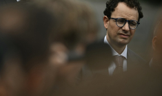 Le cofondateur et directeur général d'Anthropic, Dario Amodei, à Washington, le 29 septembre 2026 ( AFP / Kent NISHIMURA )